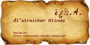 Östreicher Alinda névjegykártya